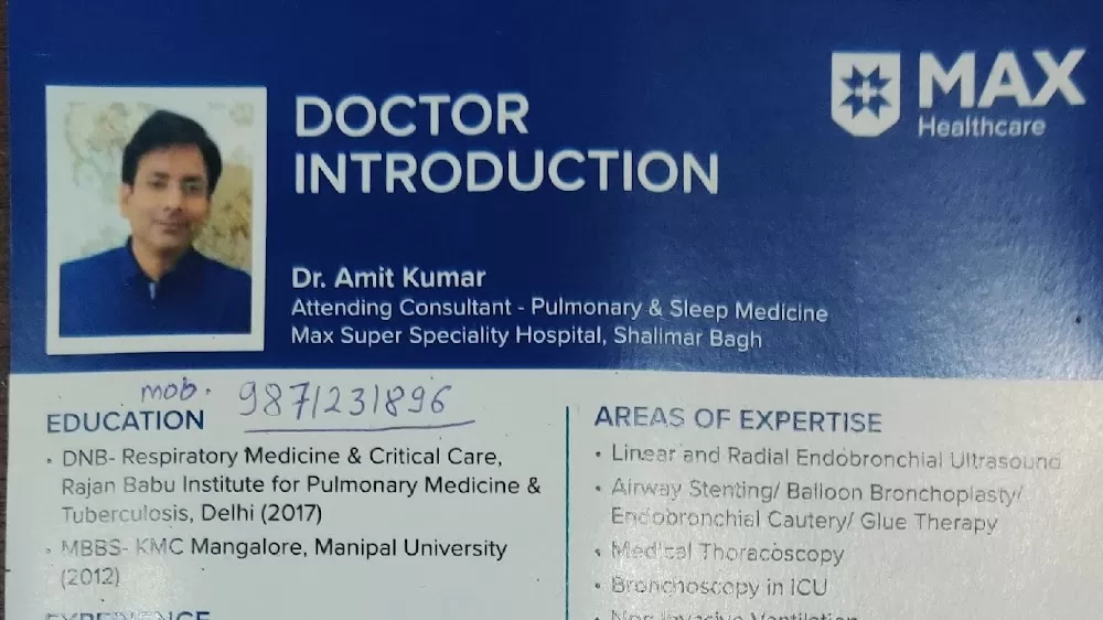 Dr Amit Kumar | Clinic Lung | Pulmonary Medicine | Chest Specialist - Photo 5