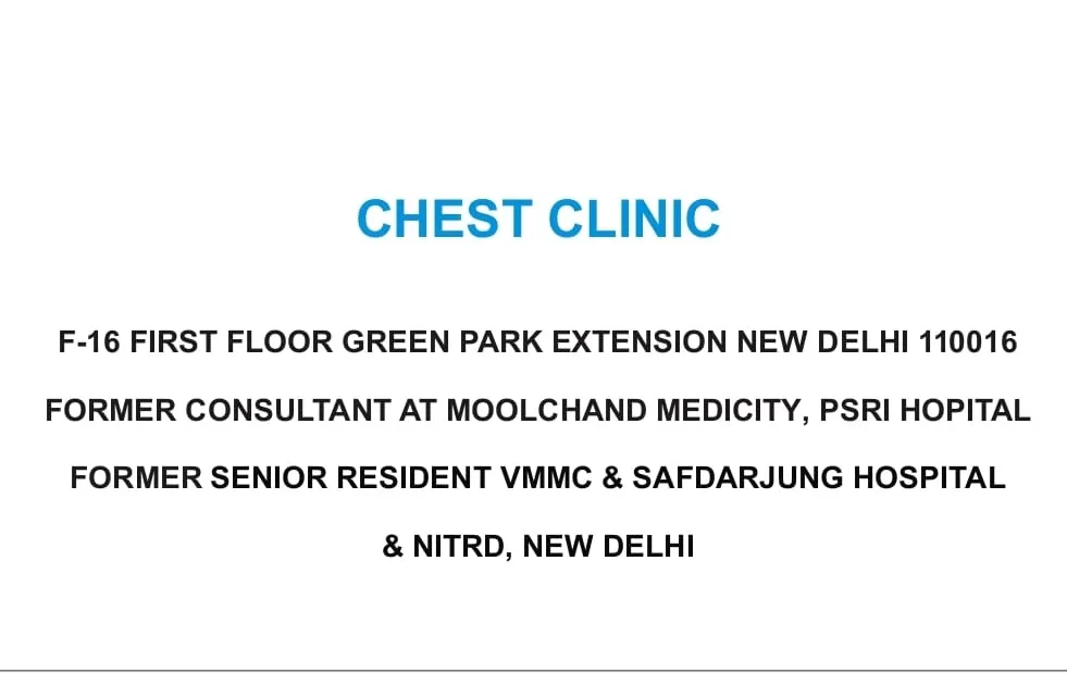 Dr PANKUL MANGLA | Pulmonologist, Asthma, Pneumonia, Chest Pain | Green Park Extension, New Delhi - Photo 1