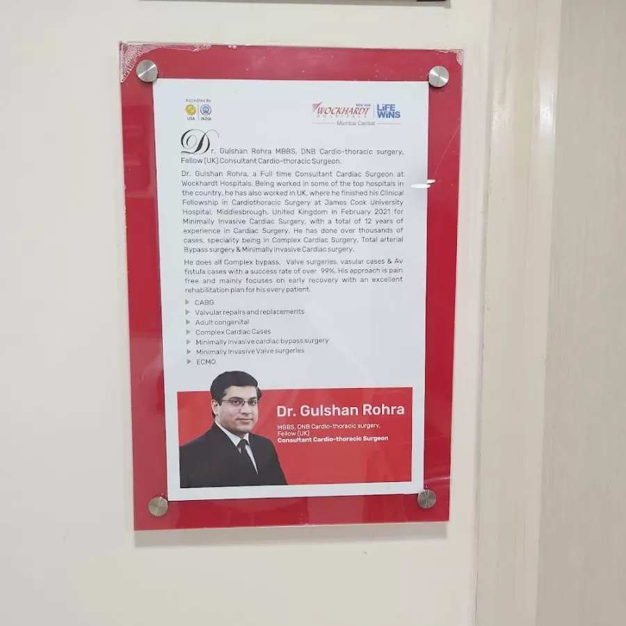 Dr. Gulshan Rohra - Cardiologist & Heart Specialist in South Mumbai | Bypass Surgeon | Pacemaker & Minimal Invasive Surgery - Photo 2