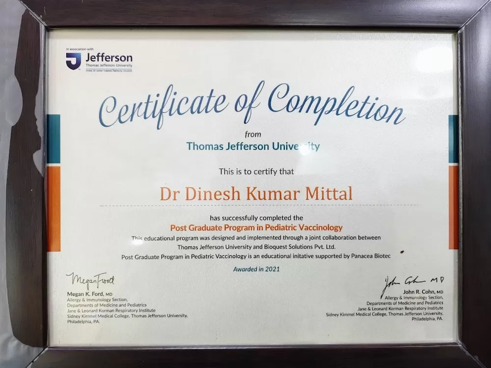 Dr Dinesh Mittal child specialist - Photo 1