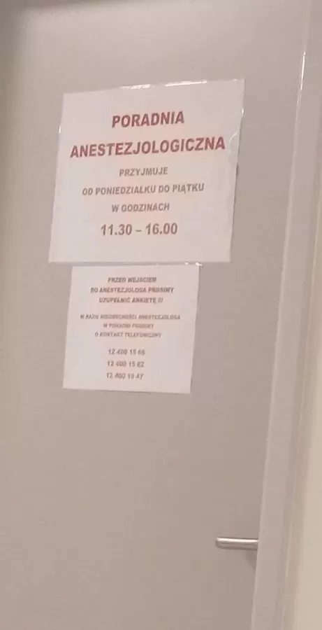 Poradnia Anestezjologiczna - Szpital Uniwersytecki w Krakowie - Photo 2