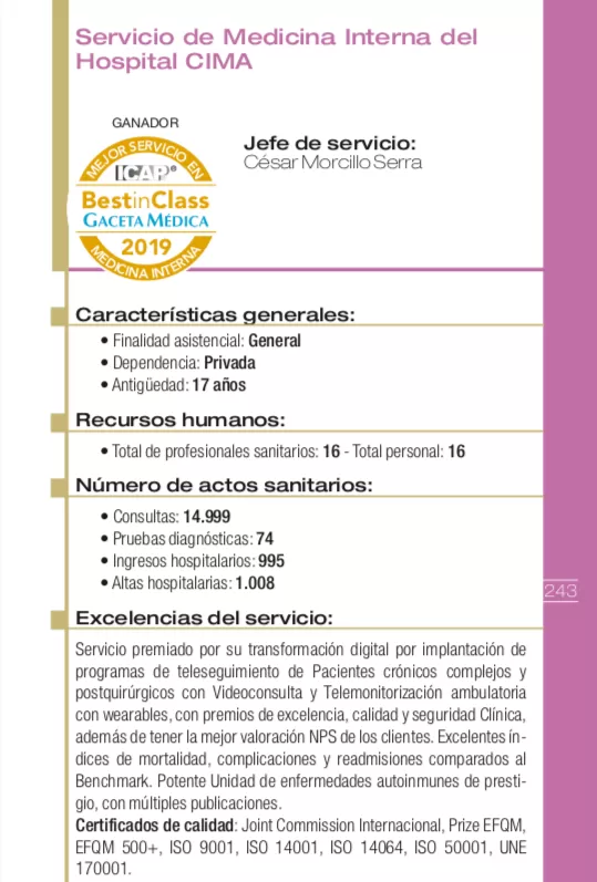 Dr César Morcillo Serra, Medicina Interna - Photo 3