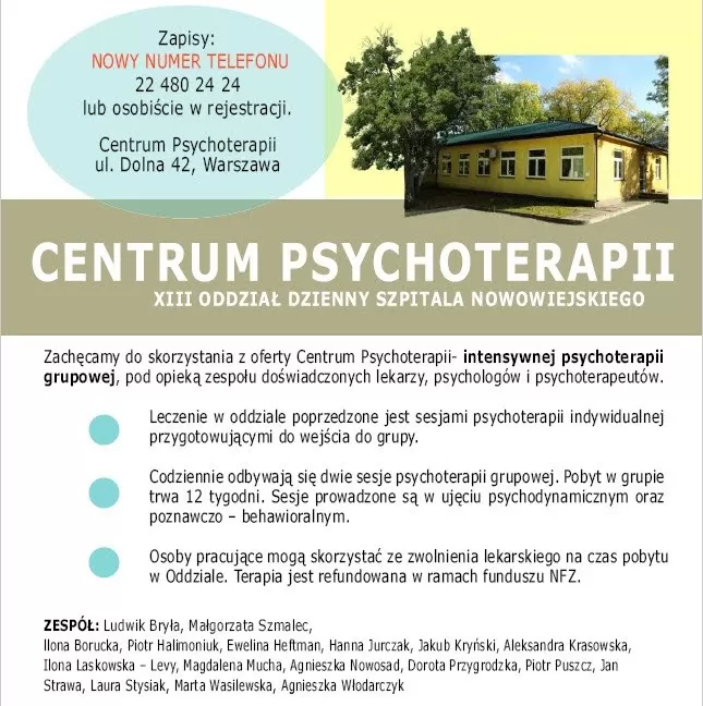 Poradnia leczenia nerwic Centrum Psychoterapii Samodzielnego Wojewódzkiego Zespółu Publicznych Zakładów Psychiatrycznej Opieki Zdrowotnej - Photo 5