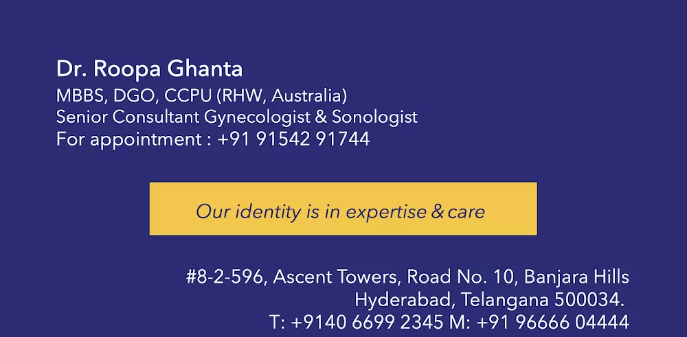 Dr.Roopa Ghanta- Best Gynecologist & Obstetrician in Banjara hills, Hyderabad - Photo 4