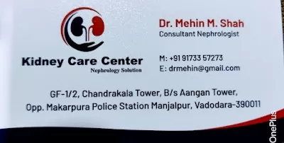 KIDNEY CARE CENTRE(c/o DR.MEHIN M.SHAH)