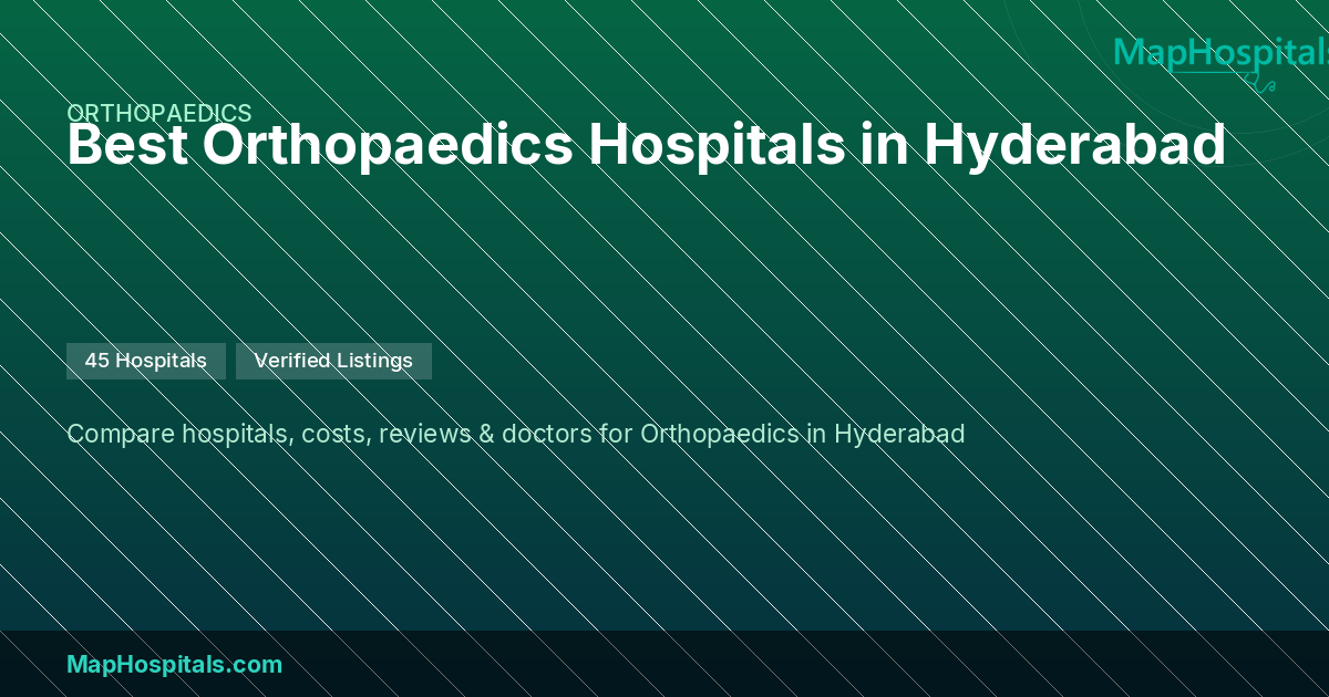 Best Orthopedic Doctors Hospitals in Hyderabad — Top Orthopaedics ...