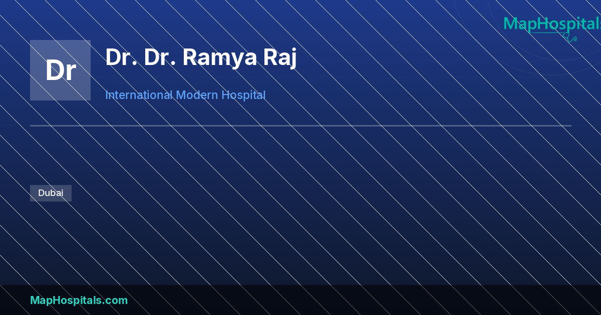 Dr. Ramya Raj - at International Modern Hospital | MapHospitals